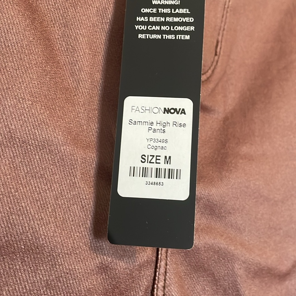 Fashion Nova | Brown Sammie High Rise Faux Leather Pants - Picture 4 of 7
